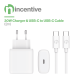 iNcentive Travel Adapter 30W PD USB-C + USB-C to USB-C Cable 2 Meter (VT392) = opvolger van HLVT397