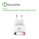 iNcentive Travel Adapter 35W USB-C PD + Retractable USB-C Cable (VT393)