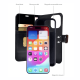 Platina Real Leather 2-in-1 Wallet (MagSafe Compatible) for iPhone 17 Pro Max 18 Pro Max Black