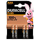 DURACELL Plus MN2400 1.5V AAA-Cells (4 pack)